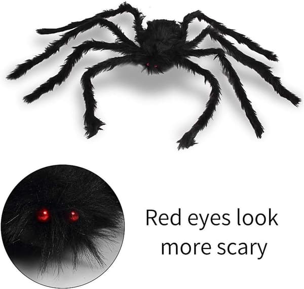 Halloween - 150 cm - Horror mega edderkopp - Store edderkopper - Halloween dekorasjon - Halloweenpynt