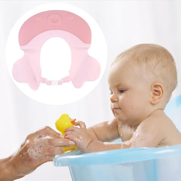 Brusehætte - Brusehætte - Badehat - Babybrusehætte - Hårvaskehjælpehat til børn - Brusehætte - Silikonebade- og brusehætte