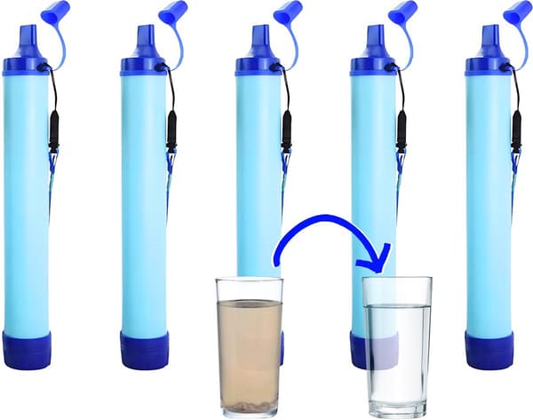 Överlevnads Vattenfilter - Set om 5 - Vattenfilter - Vattenreningsenheter - Vattenfiltersystem - Nödvattenfilterkit