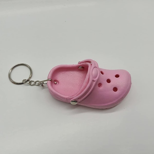 Söt Mini Clog Sko Nyckelring, DIY Gummistövlar Charm Nyckelring Hänge (1 st) 4