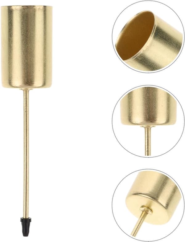 pieces - Lysestake - lysestake - lysestake - Lysestaker til julekrans - metall lysestake - 2,5*2,5*11 cm