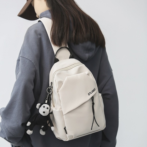 Ny bröstväska axelväska studentmode sport liten ryggsäck dam crossbody väska Svart NO pendant Black