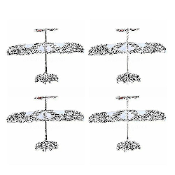 4x Elastiska Gummibandsdrivna DIY Skumflygplan Modellkit Flygplan Pedagogisk Leksak