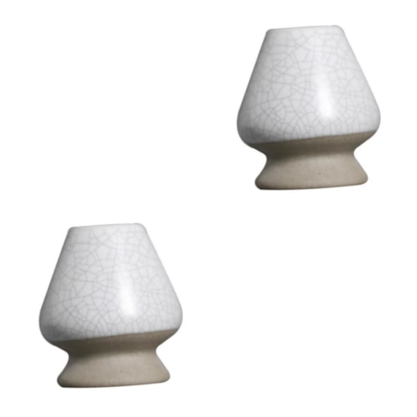 1/2/3 Håndlaget Matcha Visp Stativ Teseremoni Tesett for Hvit med Sprekk 6 x 7cm 2S 2Set White with Crack 6 x 7cm