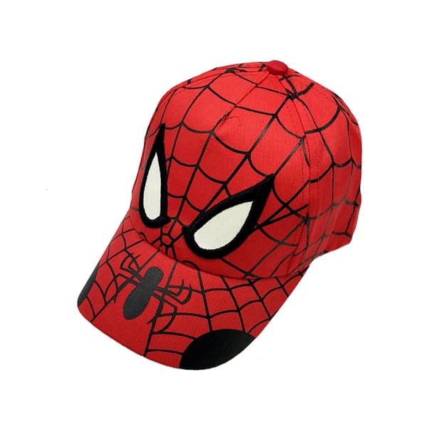 Justerbar solskjermlue for gutter med Spider-Man-motiv red