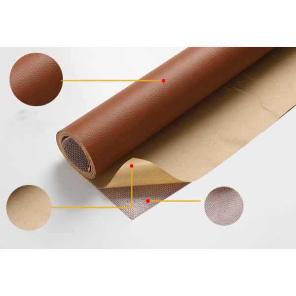 INF Självhäftande Reparationslapp Konstläder 50x138 cm Lysebrun
