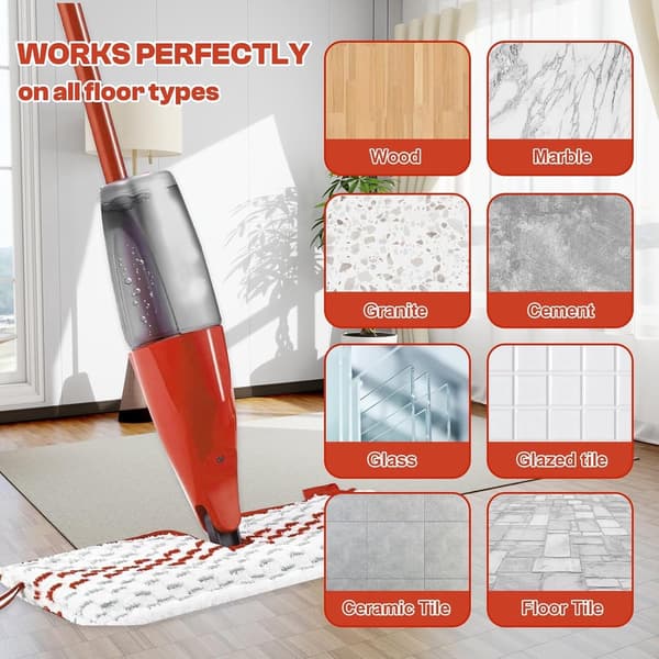 stykker - Egnet til Vileda Spray Mop Refill Microfiber Kit - Moppeklud - 2 i 1 Genanvendelig - Egnet til Vileda 1 - 2 Spray Max Mop Refill egnet