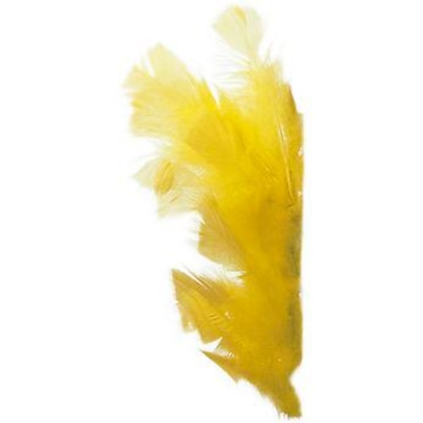 Fjær, gule, 48/pk (for pynt mm) Gul Yellow