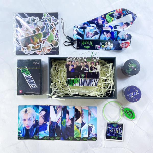 IC Stray Kids Nya Album Maxident Gaveeske Sett Kpop Merchandise Fotokort Lanyard Nøkkelring Gaver til Skz Fans C