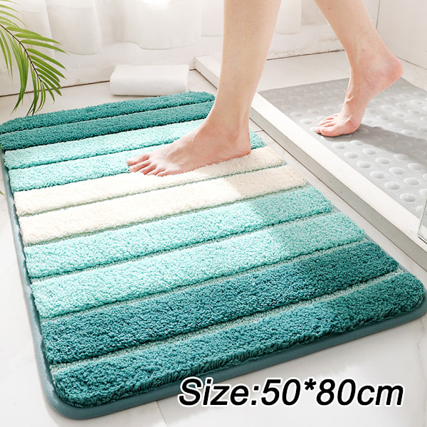Halkfri Badrumsmatta för Badrumsgolv & Badkar, Superabsorberande Badmattor Plysch Shaggy Mattor Tvättbara Mattor för Badrum 50*80cm
