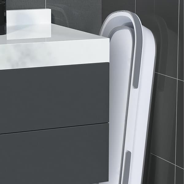Multifunktionel Foldbar Moppe og Opbevaringsspand (56x26x21cm, Grå) Gray flat mop cleaning bucket