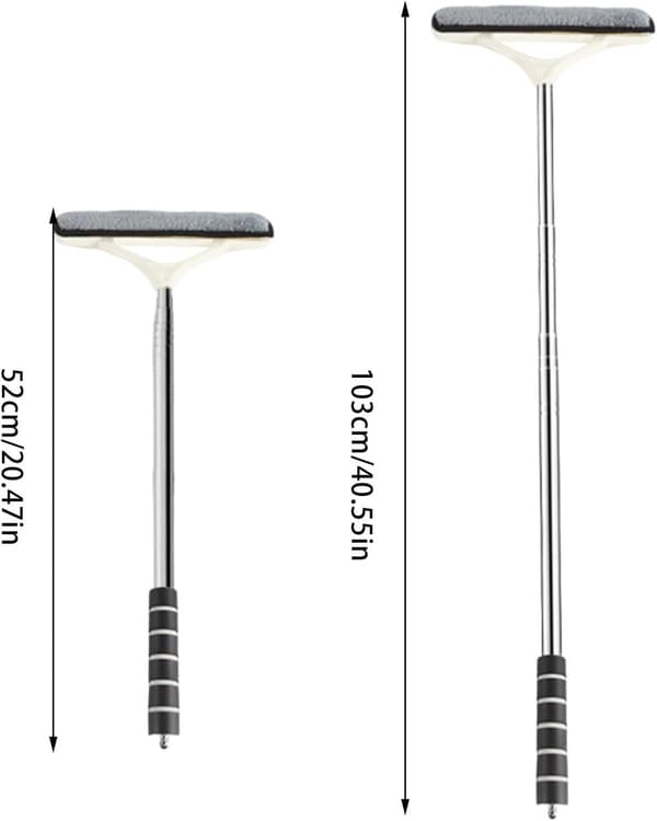 Bilvindusnal, uttrekkbar frontruterenser, 52 til 160 cm, ABS og rustfritt stål, for biler, bad og vinduer, hvit