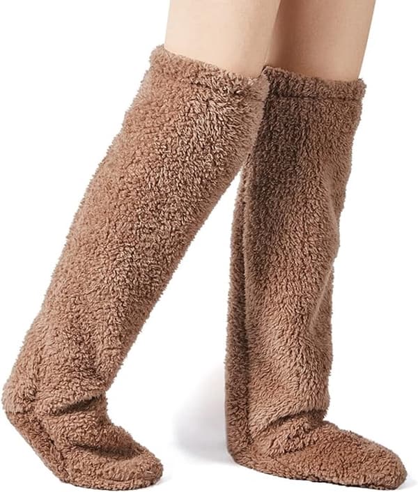 Hussockar - 1 par - Sovsockar - Varma vintersockar - Strumpor - Luddiga toffelsockar