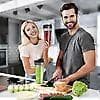 Blender Reservedeler for Ninja, 24oz Ninja Blenderkopper med Lokk, Blenderkniv for Nutri Ninja