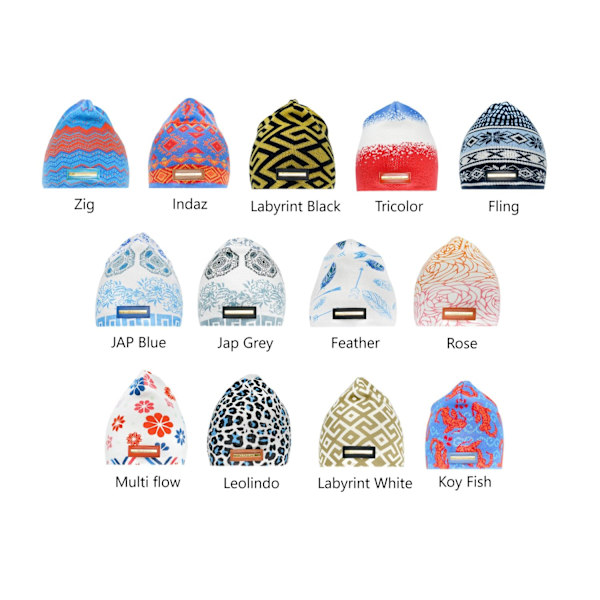 Head Hug Stickad Kashmir-Mössa – Unisexmode_jar 101 Multi flow