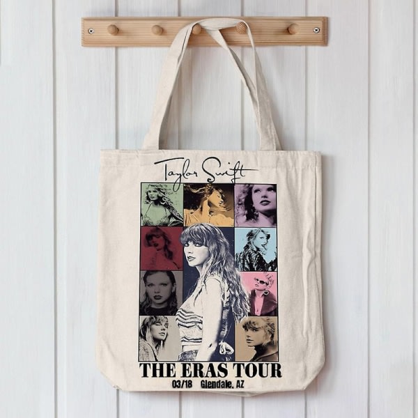 Taylor Swift Album-inspirerte Tote-vesker for kvinner Bærbare arrangører Musikkelskende Merch-fans Swiftie-gave DB