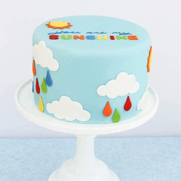 5 stk sky fondantkuttere plast kakeform