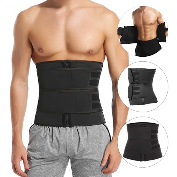 Ab-Shaper Midjetrener Waist Trainer Midjebelte for Menn M m
