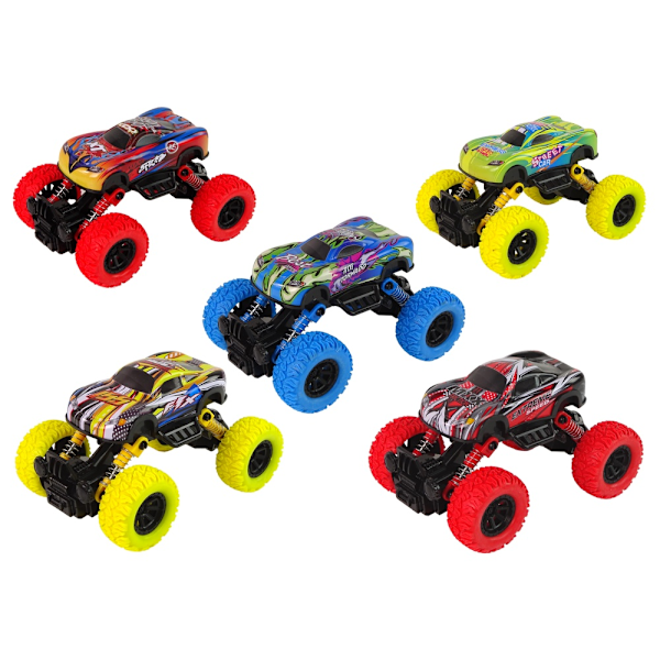 Stötdämpande monstertruck med metallkropp och gummidäck