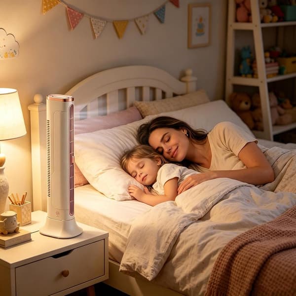 Bærbar Bladløs Tårnventilator, USB Genopladelig Stille Mini Luftkøler Til Soveværelse, Skrivebord, Kontor, Camping Og Rejser