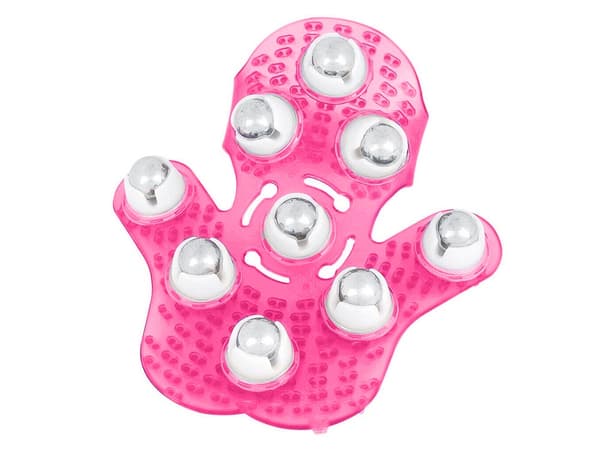 Massagehandske med kulor – Kroppsmassage_jar Rosa pink