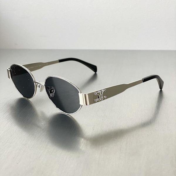Dames Retro Triumfbue Solbriller Silver Black