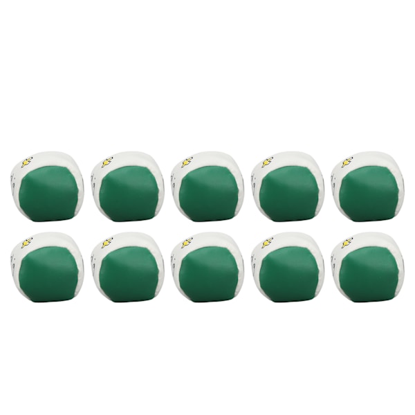 10 st Bean Bags Söta Känslor Mönster Runda Cornhole Påsar Kastande Sandsäckar för Utomhus Strandspel Gröna 0.3