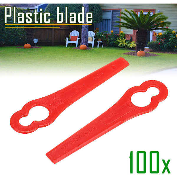 100 stk Plastgressklipperblader L83 Plast L83 Rød 10*5mm