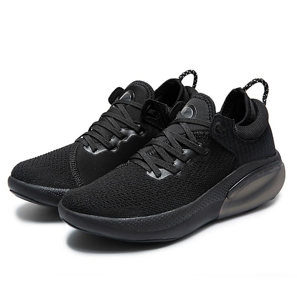 Märke Air Cushion Løpesko Herre Sportssko med ventilerende mesh Tennissportsko Myk bunn Motesko Løpesko Svart Black 39