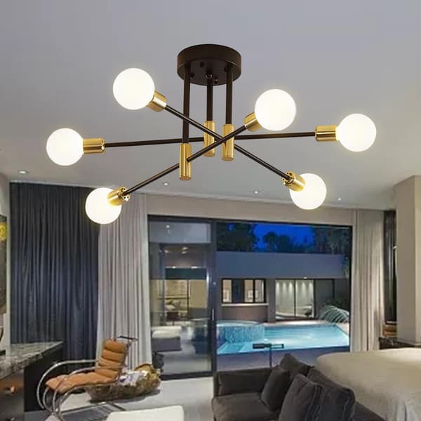Moderne Sputnik lysekrone loftslampe til stue 6 Lights