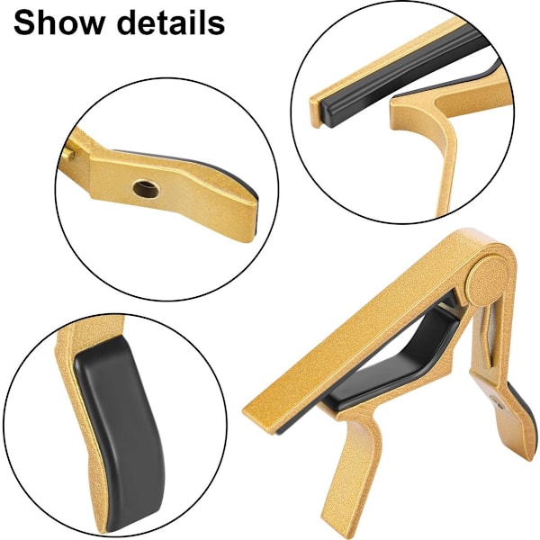 4-delad Gitarr Capo - Universal Capo - Capo Gitarrklämma - Aluminiummetall - Heminredning