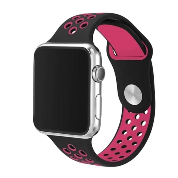 Apple Watch 4 - 44mm - HUTECHs Stilrene Silikonarmbånd Svart/Grå Svart/Grå m