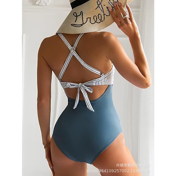 Europæisk Amazon Heldragt Sexet Udskåret Dame Badedragt Rygløs Stram Strop Bikini 4 4 M