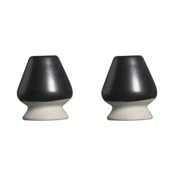 1/2/3 Håndlaget Matcha Visp Stativ Teseremoni Tesett for Svart og Hvit 6 x 7cm 2S 2Set Black and White 6 x 7cm