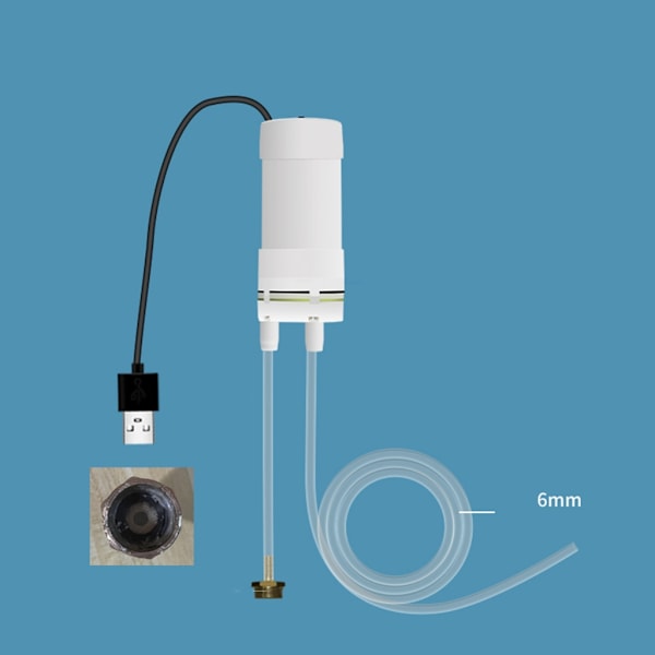 5V2A USB mini vannpumpe med slange 4L/min Selvsugende pumpe USB-strømforsyning Høy effektivitet vannpumpe 3 meter 3 meters 0.28