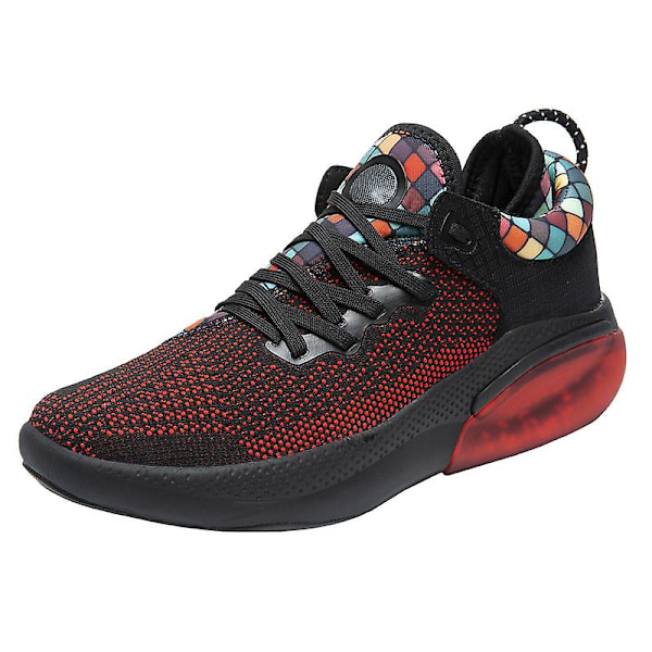 Märke Air Cushion Løpesko Herre Sportssko med ventilerende mesh Tennissportsko Myk bunn Motesko Løpesko Rød Red 44