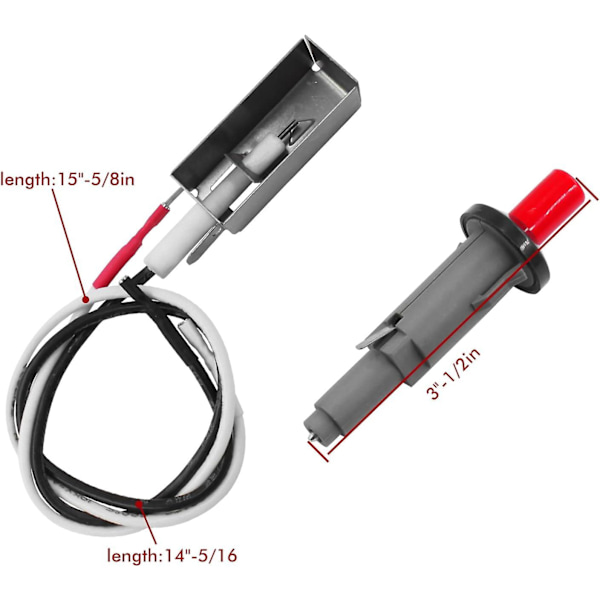 Piezo-tenningssett for Weber Modell 7510, Spirit E-210, Spirit 500/700, Genesis E-310/E-320, Genesis Silver B/C, Genesis Gold B/C, Platinum