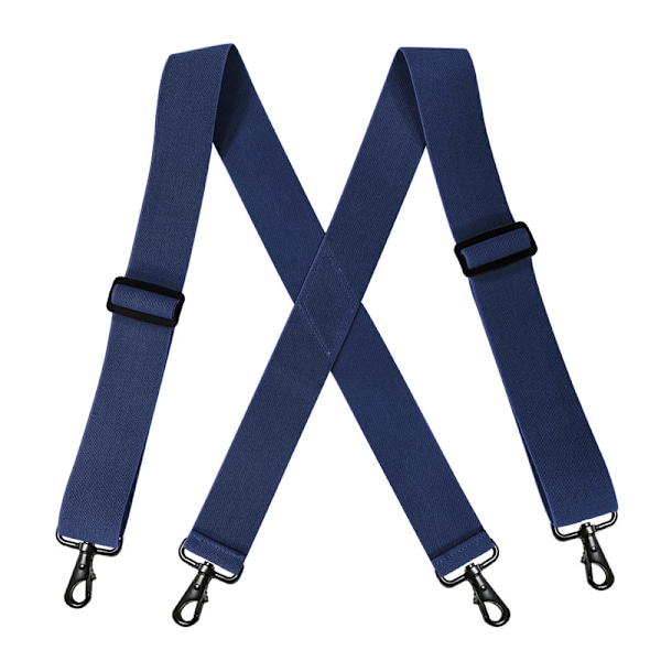 X-formede seler for menn Justerbare elastiske 5 cm brede seler Navy blue