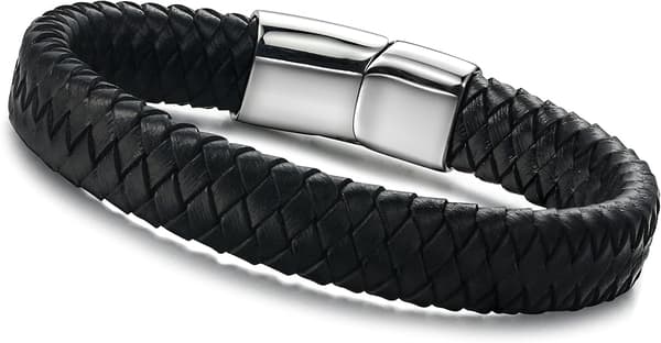 Flettede læderarmbånd til mænd Armbånd Armbånd Mode