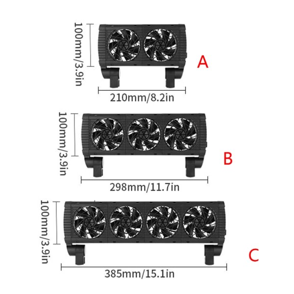 Akvaariojäähdytyspuhaltimet Kalatankkien Jäähdytin Veden Lämpötilan Alentamiseen 2/3/4 Puhaltimen US C