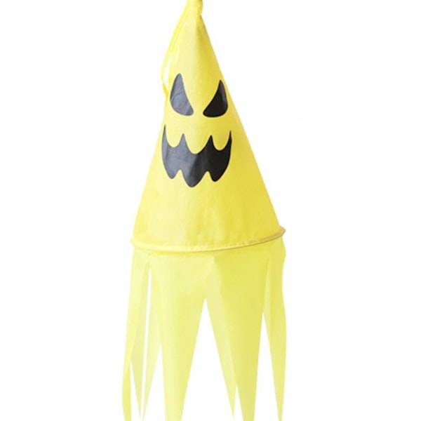 Halloween Hængende Polyester Vedhæng Halloween Spøgelses Vindbannere Halloween Party Dekoration Gyser Rekvisitter Yellow