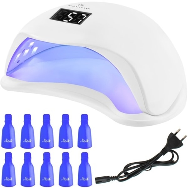 UV-lampe for gellakk 48W med bevegelsessensor Hvit