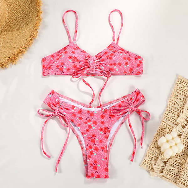 Ruusunpunainen seksikäs bikini remmeillä, uusi väri 3 3 l