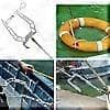 Dock Hook Multifunksjonell Teleskopisk Båtkrok Langdistanse Treder Fortøyningsline Kabel Wire Guide