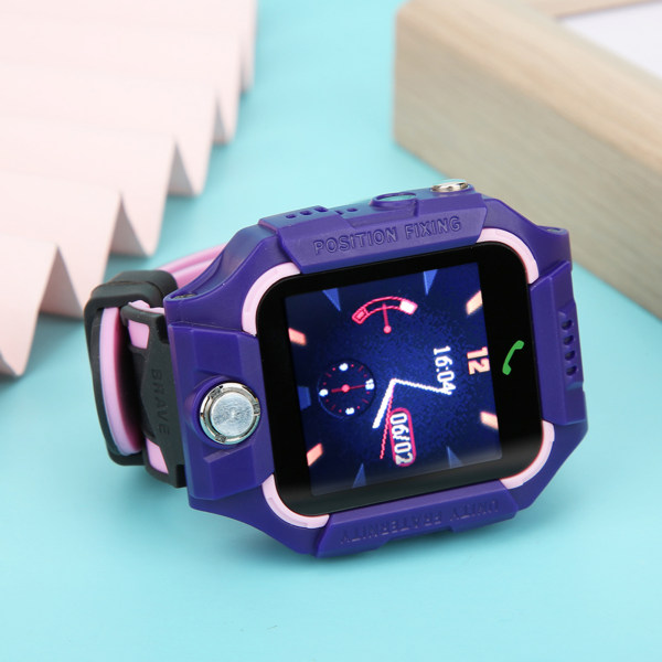 W02 Vattentät Smart Phone Watch Body Temperatur Monitor Armband för barn Lila