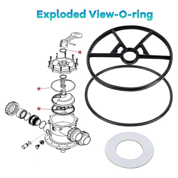 Spider Pakningssæt Pool Sandfilter Ventil Tætningspakning Dele til Sp0714t Vari- XL Ventil og SPX0714CA