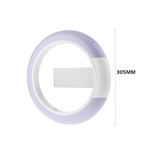 3D LED veggklokke Digital bordklokke Alarm Speil hul Wa