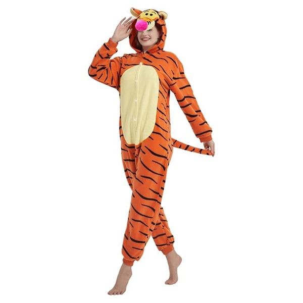 Aikuisen Tigeri Onesie - Univaatteet, Eläinpiirretty Asu ja Teini-ikäisten Pyjamat, Unisex Joulu Halloween Cosplay l