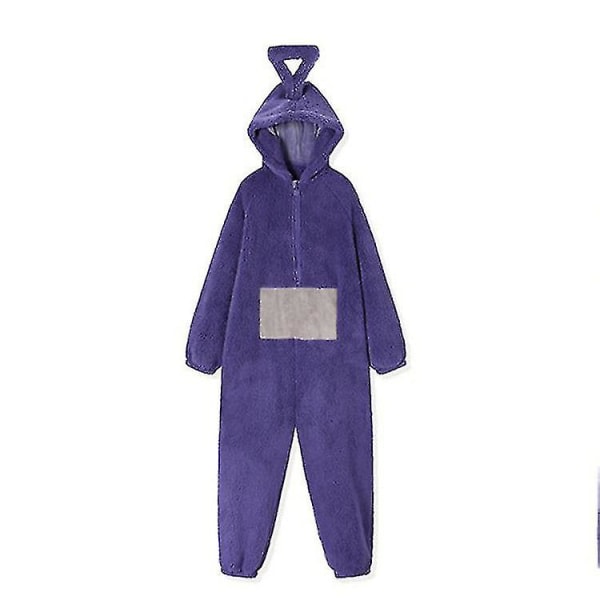 Teletubbies Onesie Pyjamas Voksen Tyk Coral Fleece Lilla M Purple M