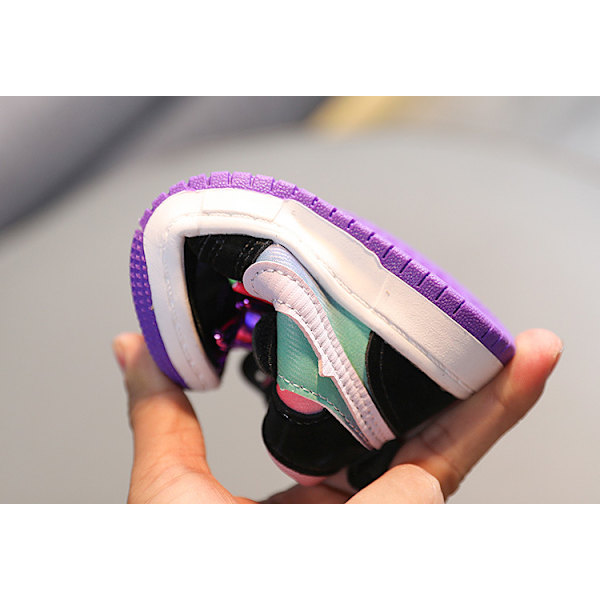 Barn Pojkar och Flickor Mode Sneakers Gradient Färg Skor Storlek 26 Storlek 26 lila